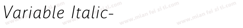 Variable Italic字体转换